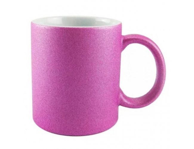 CANECA DE CER�MICA COM GLITTER 325ML - PERSONALIZADA